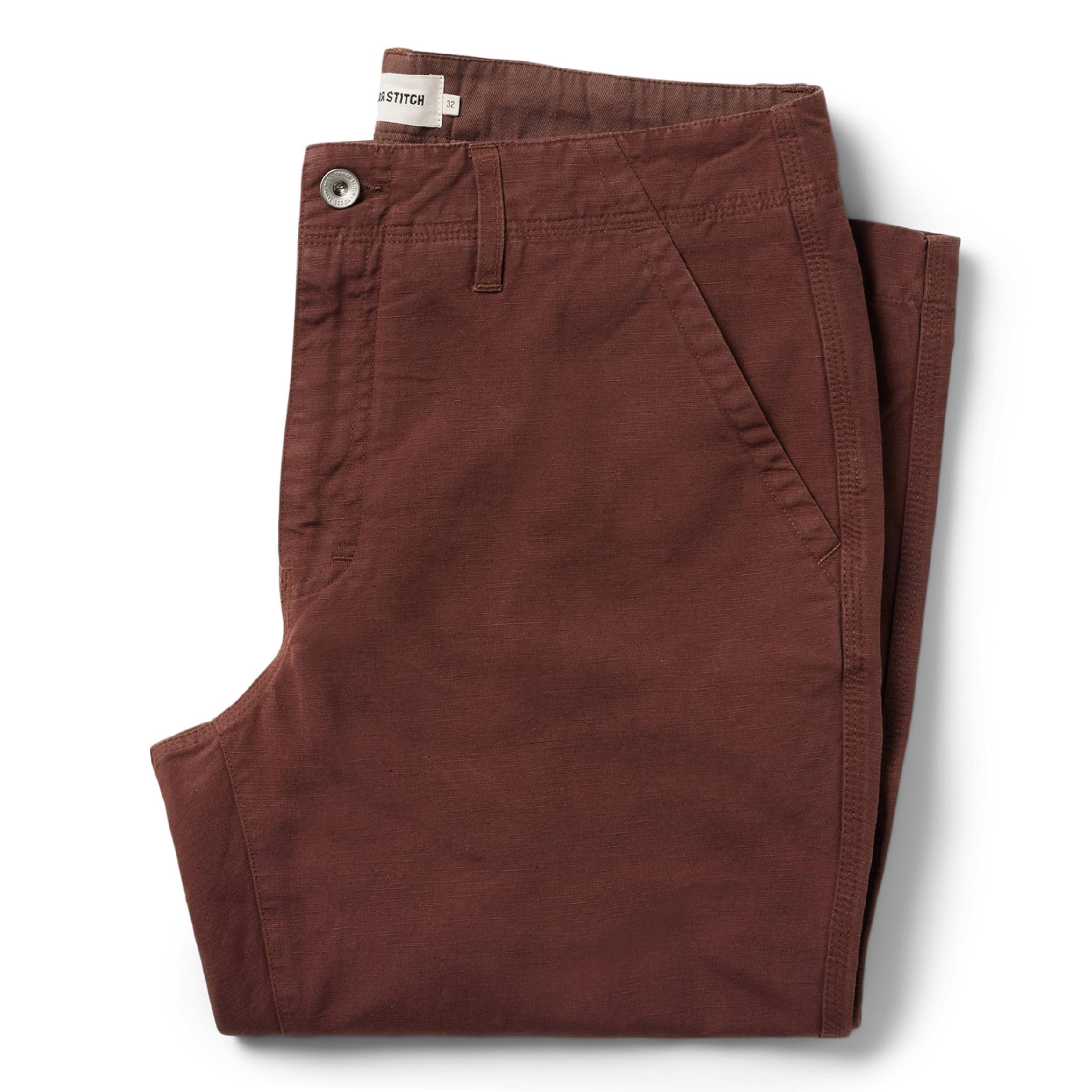 flatlay of The Morse Pant in Russet Slub, Bottoms by Taylor Stitch