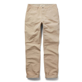 unfolded flatlay from the front of The Morse Pant in Sand Slub