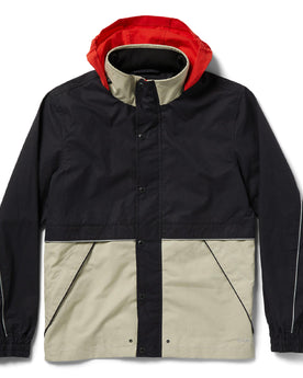 flatlay of The Navigator Jacket in Natural and Navy Colorblock, Outerwear by Taylor Stitch