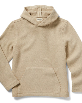 flatlay of The Nomad Hoodie in Flax Twill, Knits by Taylor Stitch