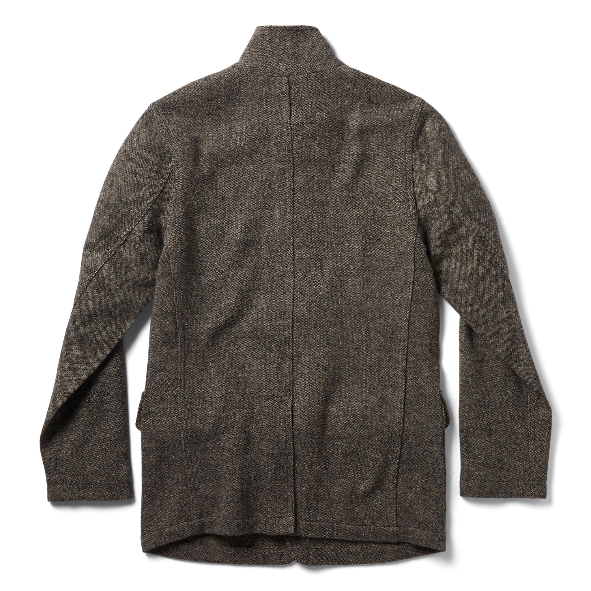 flatlay of the back of The Gibson Jacket in Khaki Donegal Wool, Outerwear by Taylor Stitch