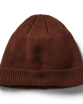 flatlay of The Rib Beanie in Russet, Accessories by Taylor Stitch