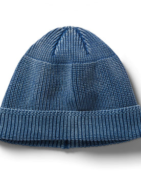 flatlay of The Rib Beanie in Washed Indigo, Accessories by Taylor Stitch