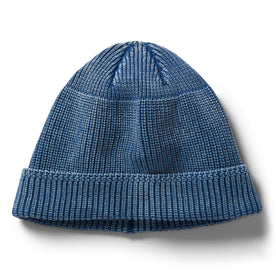 The Rib Beanie in Washed Indigo - featured image