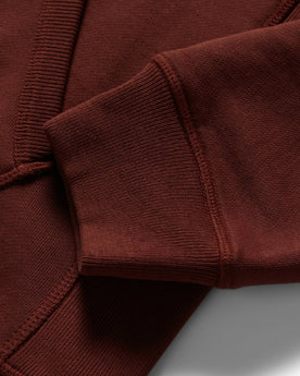 material shot of sleeve cuff of The Shackleton Hoodie in Russet, Knits by Taylor Stitch