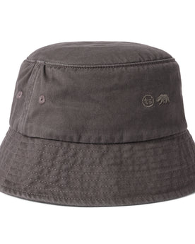 material shot of the side of The Bucket Hat in Washed Taupe Twill, Accessories by Taylor Stitch