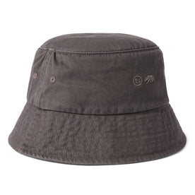 material shot of the side of The Bucket Hat in Washed Taupe Twill