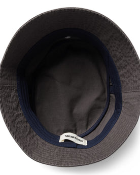 material shot of the inside of The Bucket Hat in Washed Taupe Twill, Accessories by Taylor Stitch