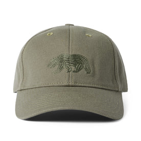 The Canvas Cap in Olive Embroidered Bear - featured image