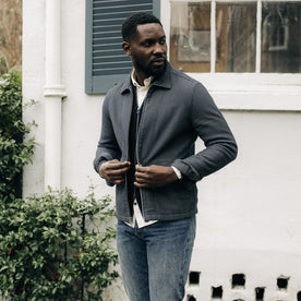 The Cavern Jacket in Navy Dobby Grid - featured image