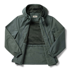 flatlay of The Chapman Jacket in Sea Green Sixty Forty open