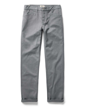 flatlay of The Camp Pant in Gravel Boss Duck, shown in full, Bottoms by Taylor Stitch