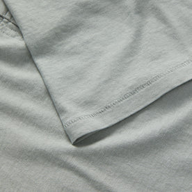 material shot of the sleeve on The Cotton Hemp Polo in Slate