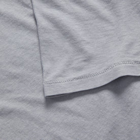 material shot of the sleeve on The Cotton Hemp Polo in Tradewinds
