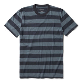 The Cotton Hemp Tee in Storm and Navy Stripe - featured image