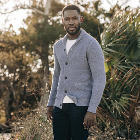 The Crawford Sweater in Blue Melange - featured image