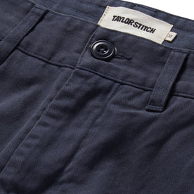 material shot of button on The Democratic Foundation Pant in Organic Marine
