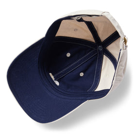 material shot of the inside of The Everyday Cap in Washed Stone Twill