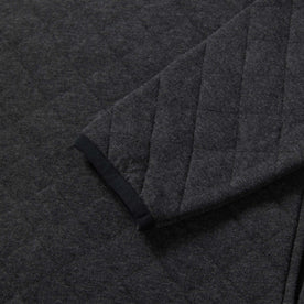 material shot of the quilted material on The Fall Line Pullover in Coal Heather