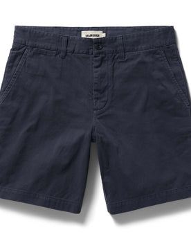 flatlay of The Foundation Short in Organic Marine, Bottoms by Taylor Stitch