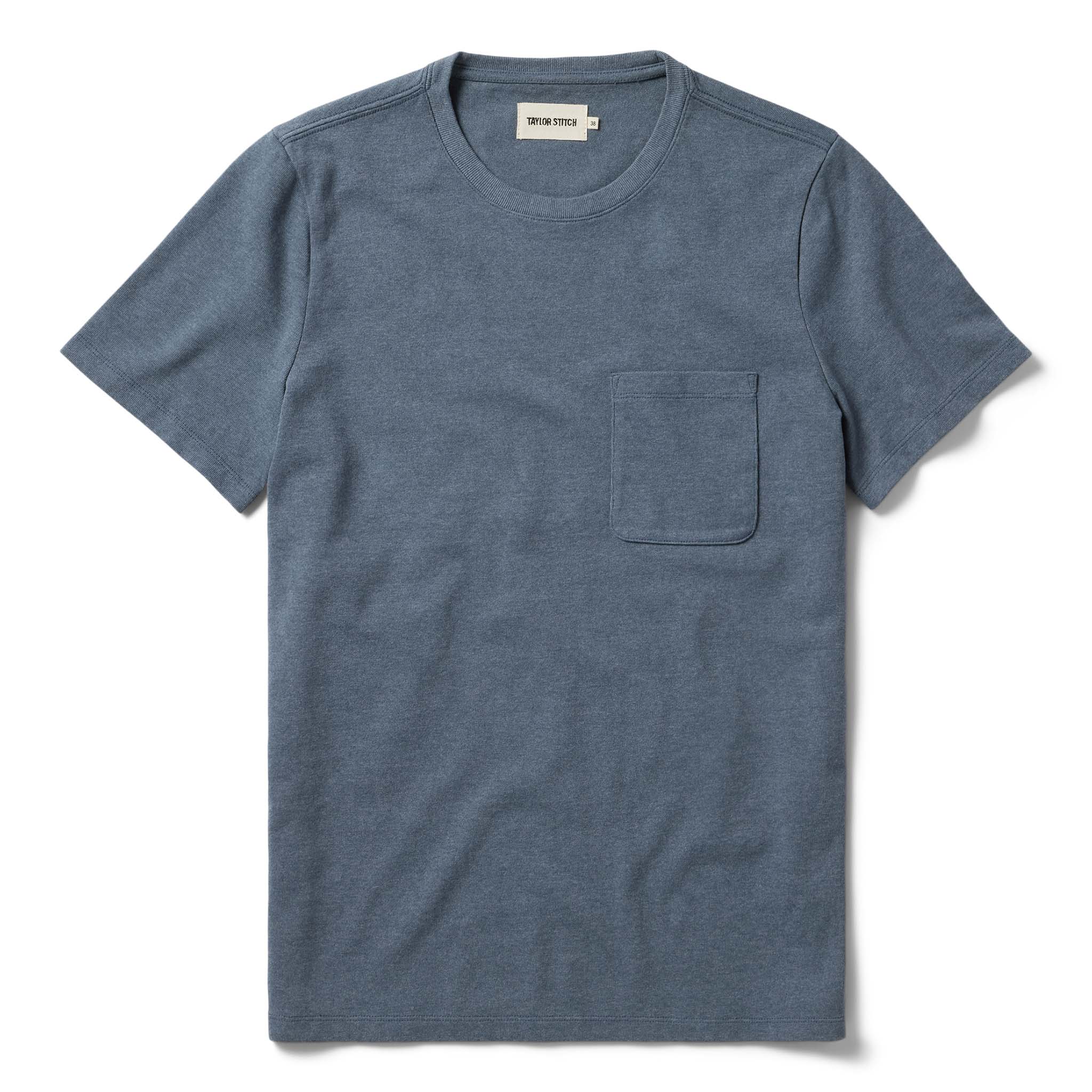 flatlay of The Heavy Bag Tee in Storm, Knits by Taylor Stitch