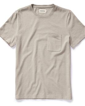 flatlay of The Heavy Bag Tee in Arid Eucalyptus, Knits by Taylor Stitch