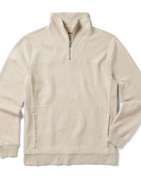 flatlay of The Horizon Pullover in Oat Heather, Knits by Taylor Stitch