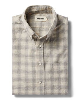 flatlay of The Jack in Granite Check, Wovens by Taylor Stitch