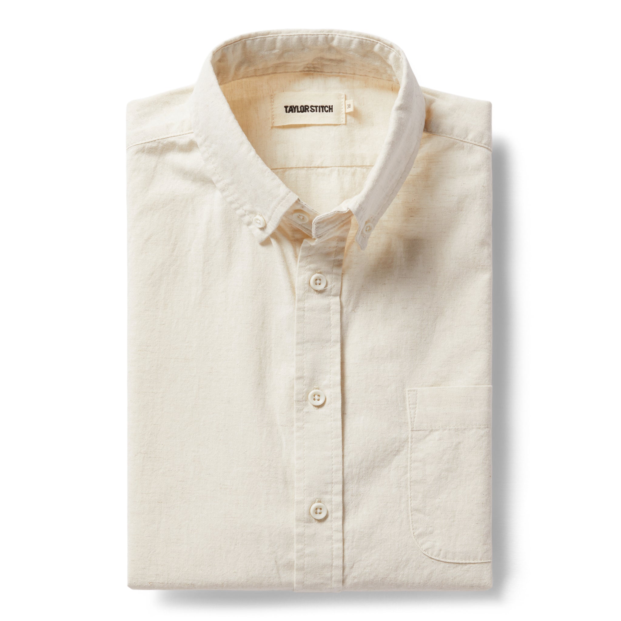 flatlay of  The Jack in Heathered Oat, Wovens by Taylor Stitch