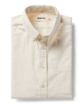 flatlay of  The Jack in Heathered Oat, Wovens by Taylor Stitch