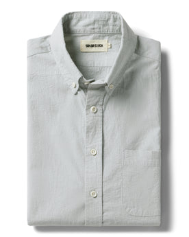 flatlay of The Jack in Rainwater Micro Seersucker, Wovens by Taylor Stitch