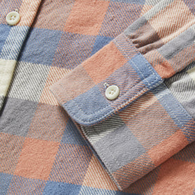 material shot of the cuffs on The Ledge Shirt in Dusk Check