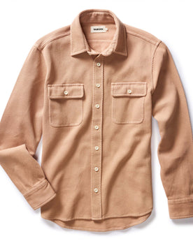 full flatlay of The Ledge Shirt in Dusty Coral Twill, Wovens by Taylor Stitch