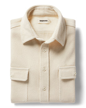 flatlay of The Ledge Shirt in Natural Twill, Wovens by Taylor Stitch