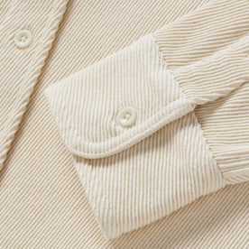 material shot of the cuffs on The Ledge Shirt in Natural Twill