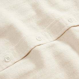 material shot of the buttons on The Ledge Shirt in Oyster Herringbone