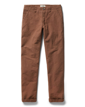 flatlay of The Morse Pant in Mahogany Slub, Bottoms by Taylor Stitch