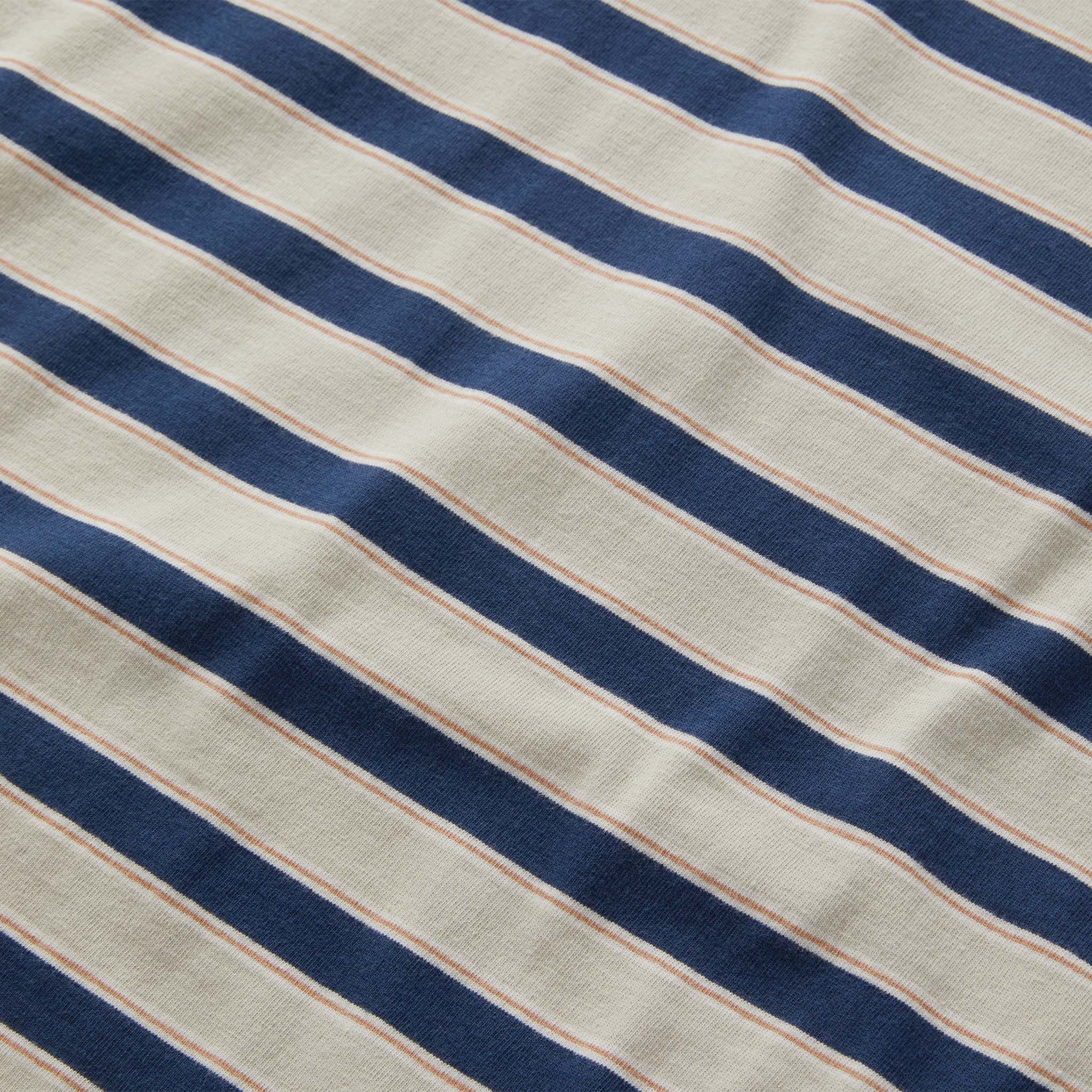 material shot of the pattern on The Organic Cotton Tee in Daybreak Stripe, Knits by Taylor Stitch