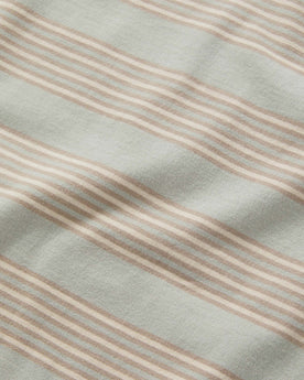 material shot of the pattern on The Organic Cotton Tee in Seafoam Stripe, Knits by Taylor Stitch