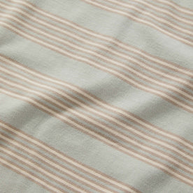 material shot of the pattern on The Organic Cotton Tee in Seafoam Stripe