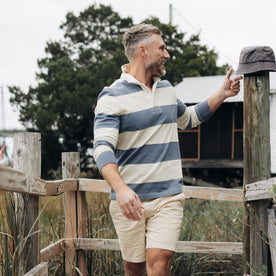 The Rugby Shirt in Storm Stripe - featured image