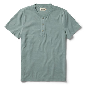 flatlay of The Short Sleeve Heavy Bag Henley in Slate