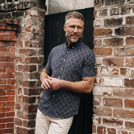 The Short Sleeve Jack in Navy Diamond - featured image