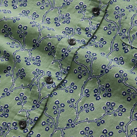 material shot of the buttons on The Short Sleeve Jack in Vintage Cherry Blossom