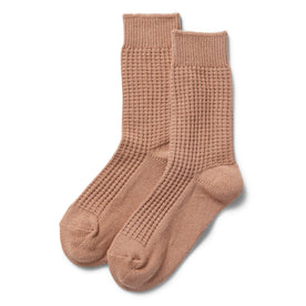 The Waffle Sock in Dried Acorn - featured image