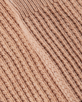 material shot of the waffle on The Waffle Sock in Dried Acorn, Accessories by Taylor Stitch