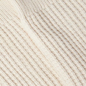 material shot of the waffle on The Waffle Sock in Natural