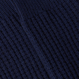 material shot of waffle on The Waffle Sock in Navy