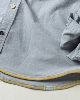 material shot of bottom stitching, Wovens by Taylor Stitch