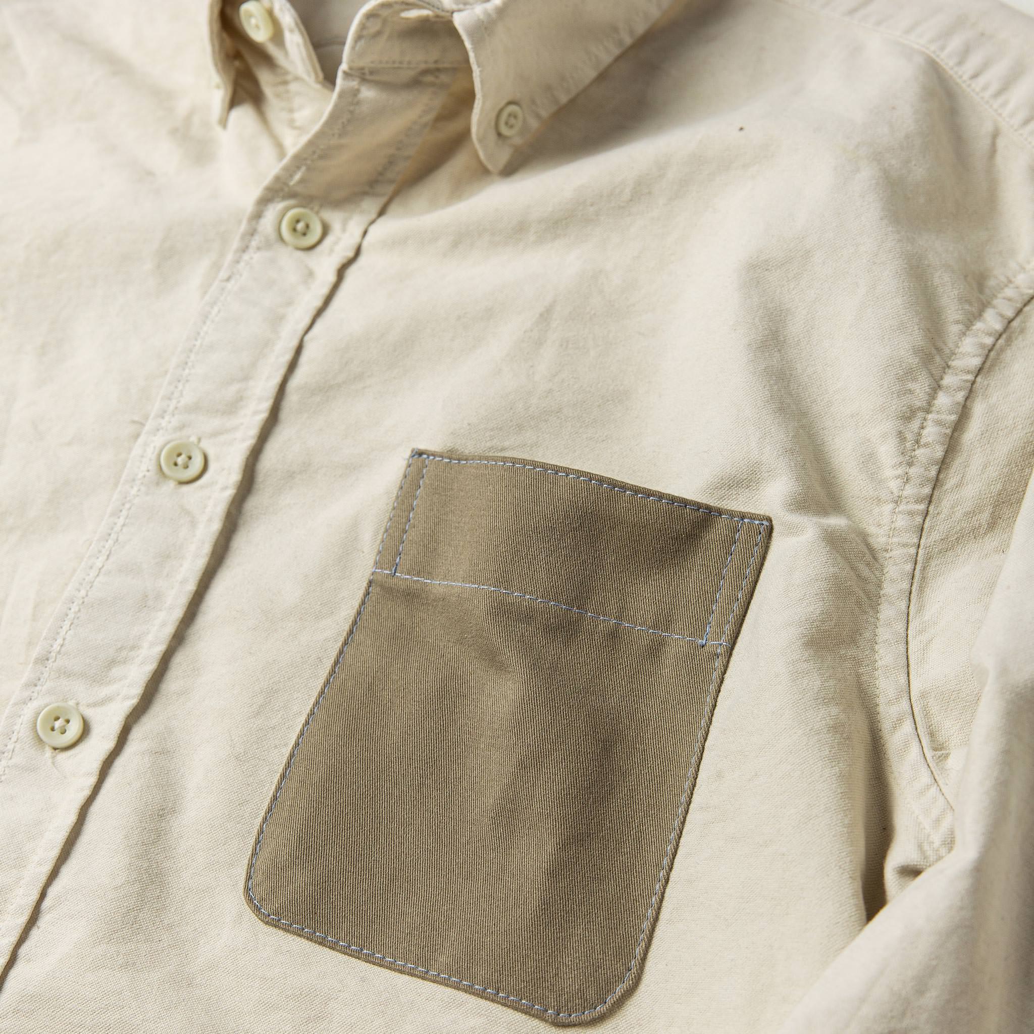 material shot of chest, Wovens by Taylor Stitch